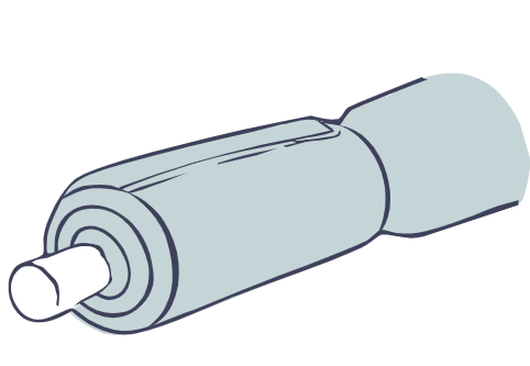 An illustration of healthy myelin on the left and damaged myelin on the right. [78] 